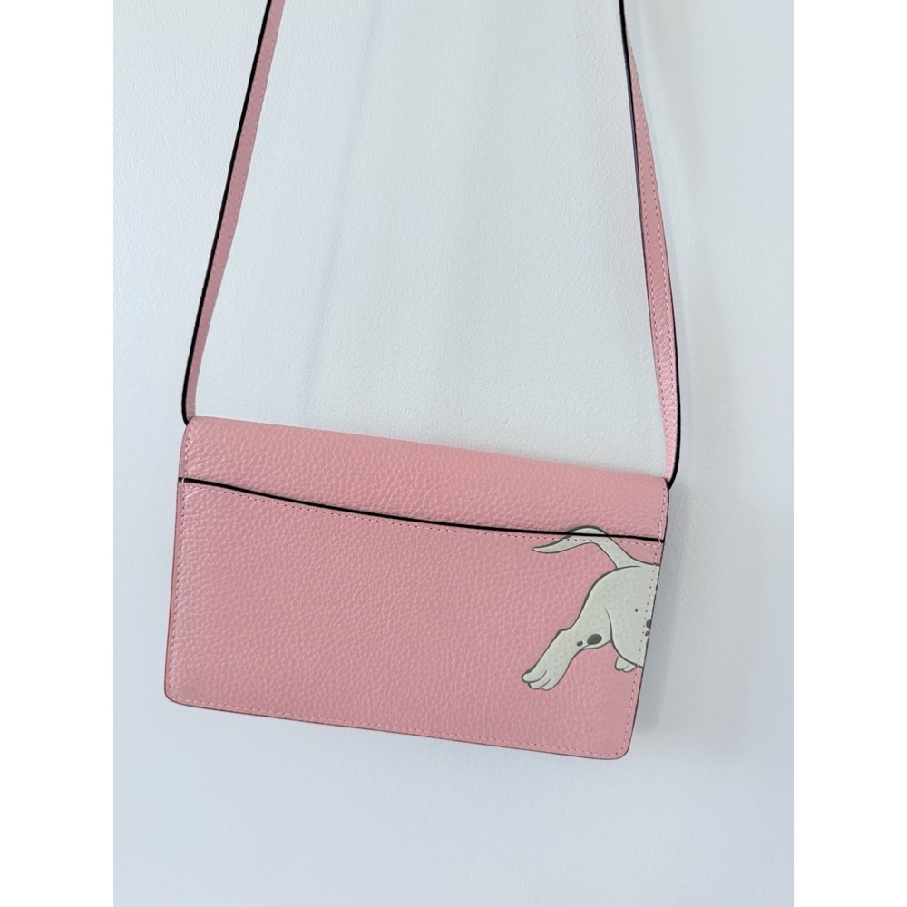 Coach Disney Dog Pink Leather Shoulder Wallet Crossbody Hayden JAPAN Dalmatian - Picture 5 of 9